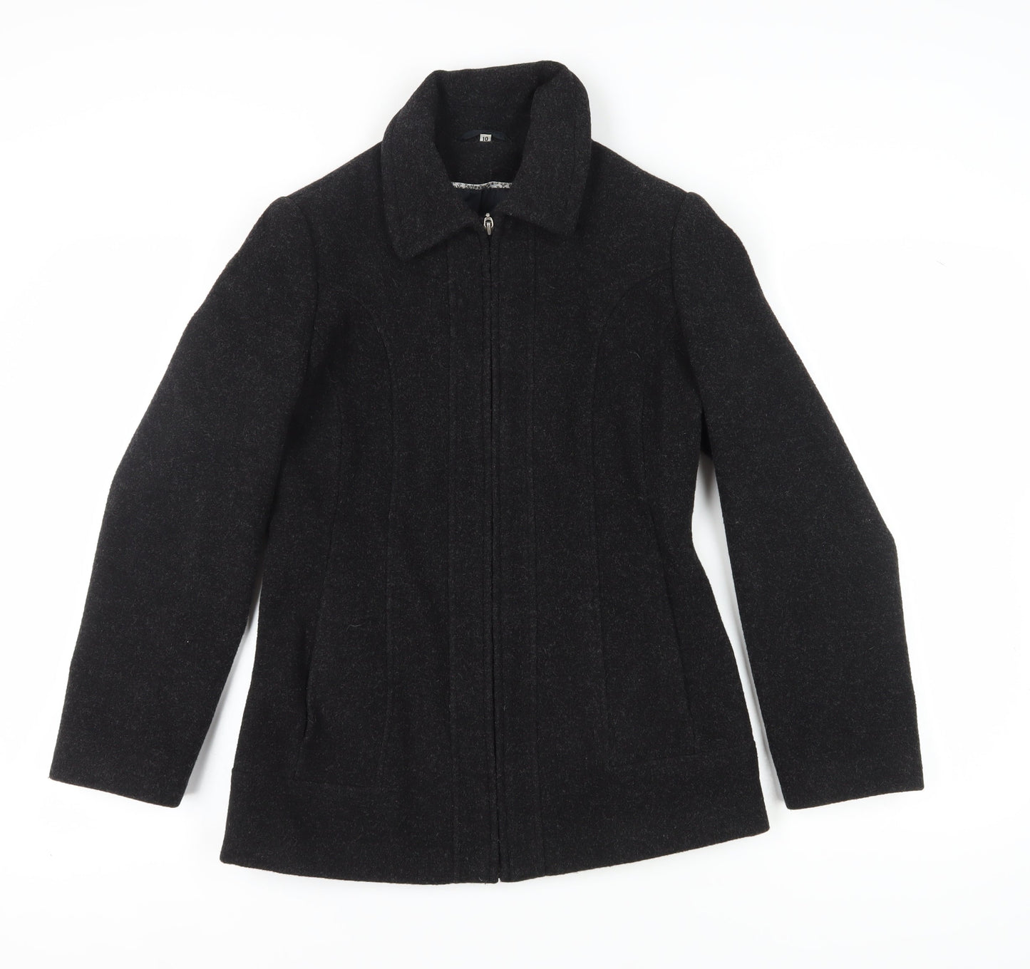 Klass Collection Women's Black Wool Coat Size 10