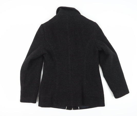 Klass Collection Women's Black Wool Coat Size 10