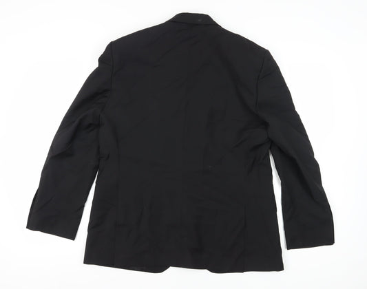 Jaeger Men's Black Tuxedo Blazer Shawl Collar Size 42 Classic Fit