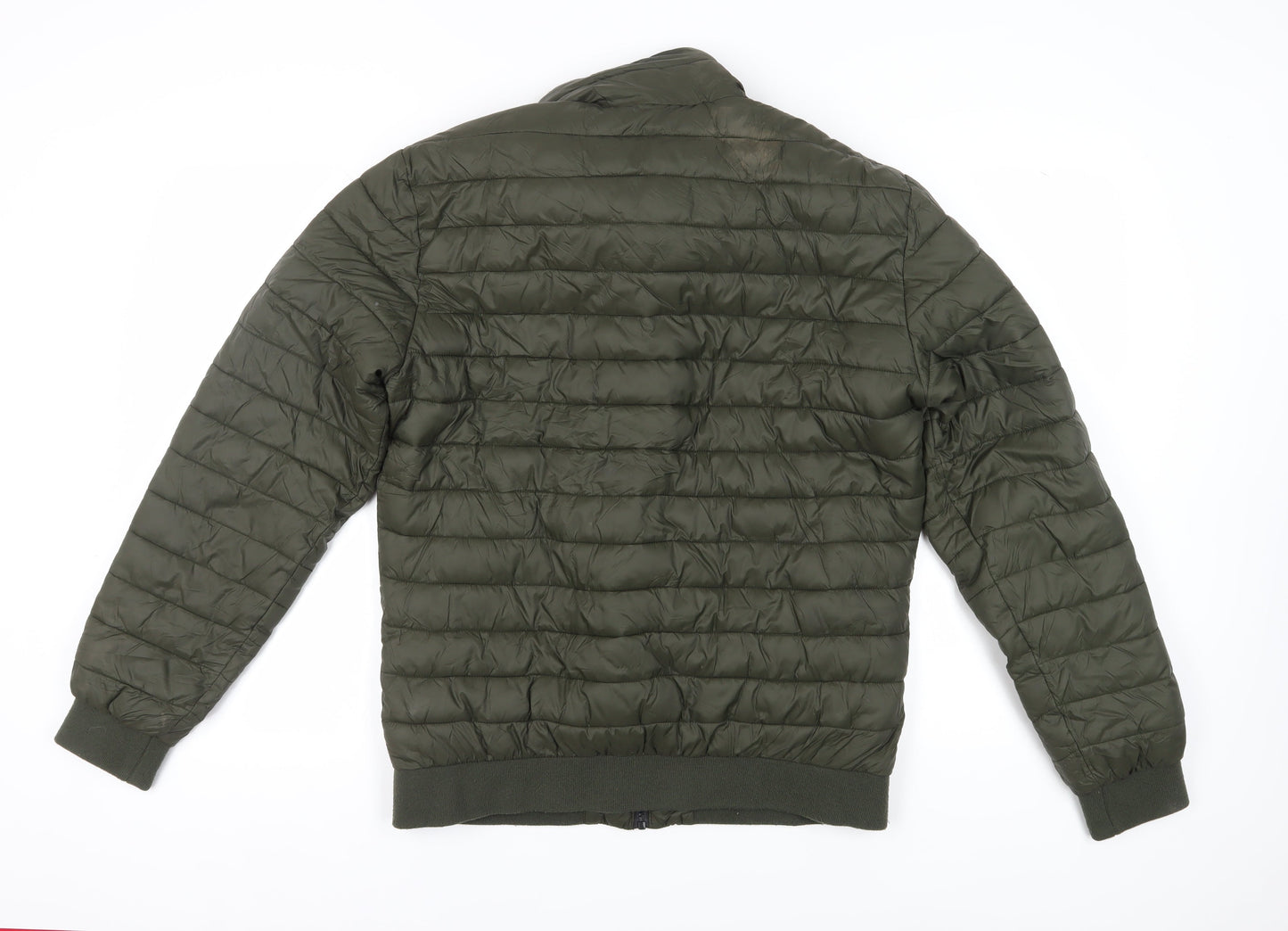 Superdry Men's Green XL Puffer Jacket with Zipped Pockets