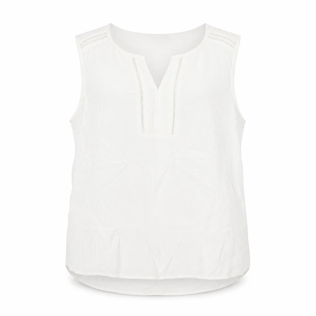 Yaya Women's White Sleeveless Blouse Size 12