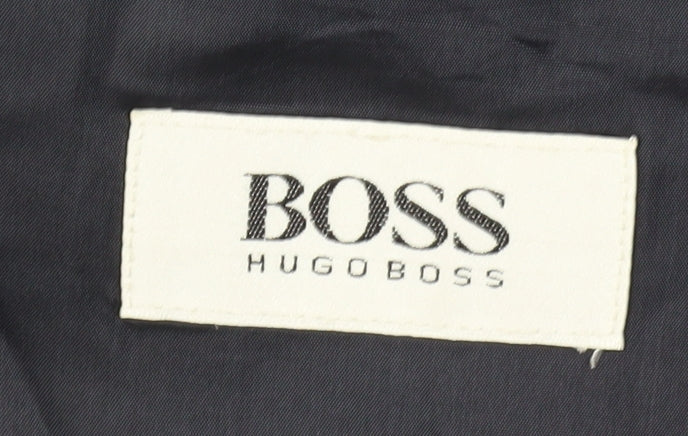Hugo Boss Men's Blue Striped Double-Breasted Blazer 42R
