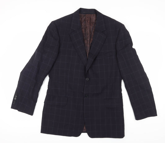 Paul Smith Men's Purple Checked Suit Jacket Size 40