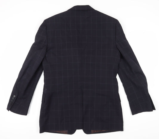 Paul Smith Men's Purple Checked Suit Jacket Size 40