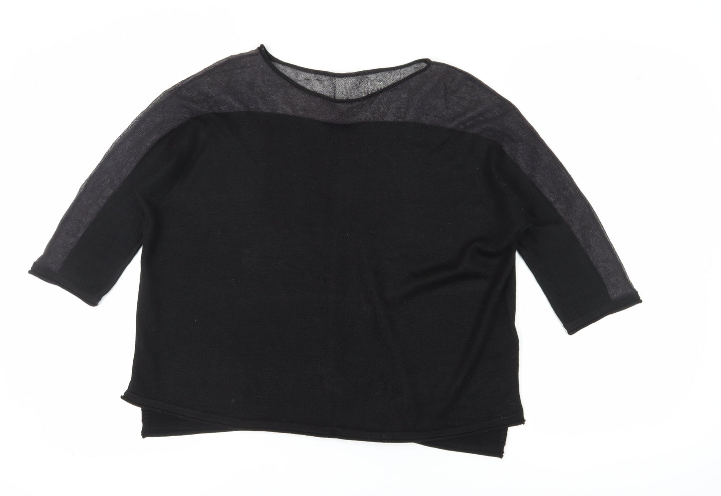 Phase Eight Women's Black Knit 3/4 Sleeve Top M