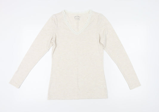 Fat Face Beige Thermal Long Sleeve Women's T-Shirt