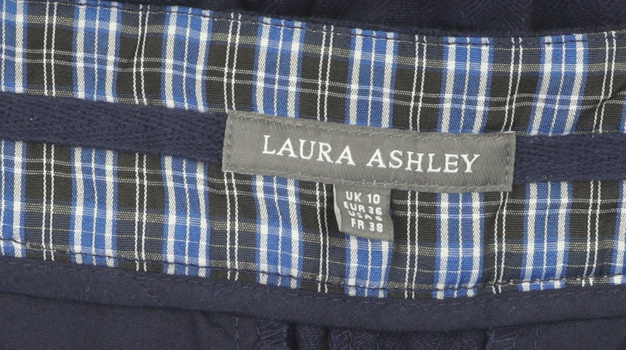 Laura Ashley Women's Blue Straight Trousers, Size 10