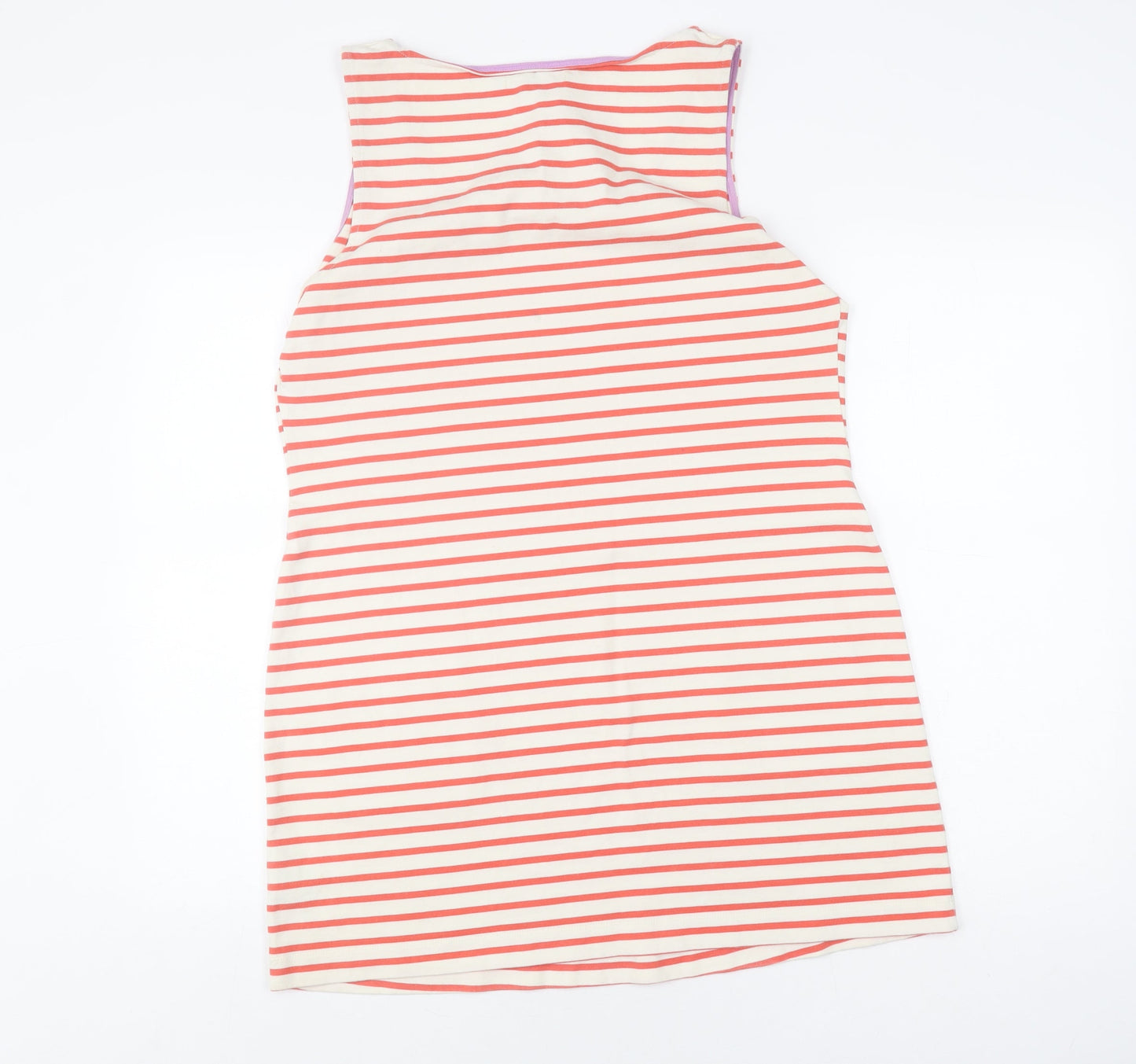 Boden Women's Red Striped Cotton Tank Dress, Size 16