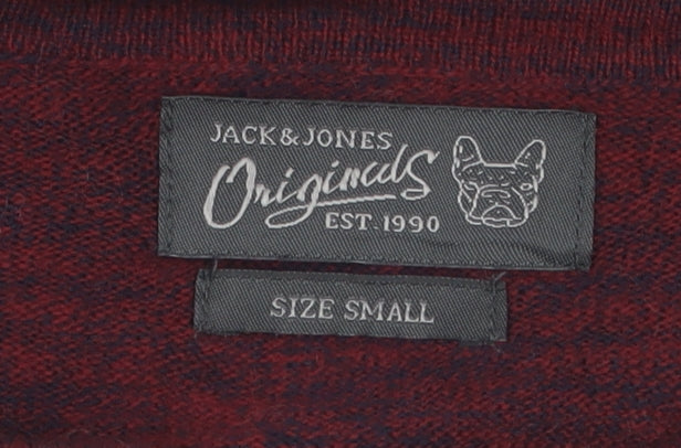 Jack & Jones Red Men's S Crew Neck Jumper