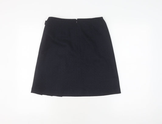 Hobbs Women’s Black Pleated Knee Length Skirt Size 8