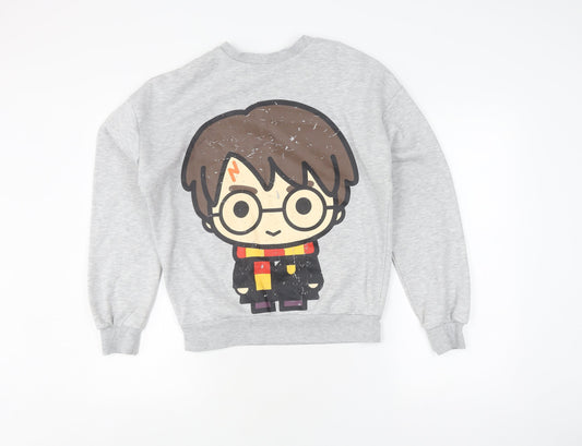Harry Potter Women's Grey Pullover Sweatshirt 2XS