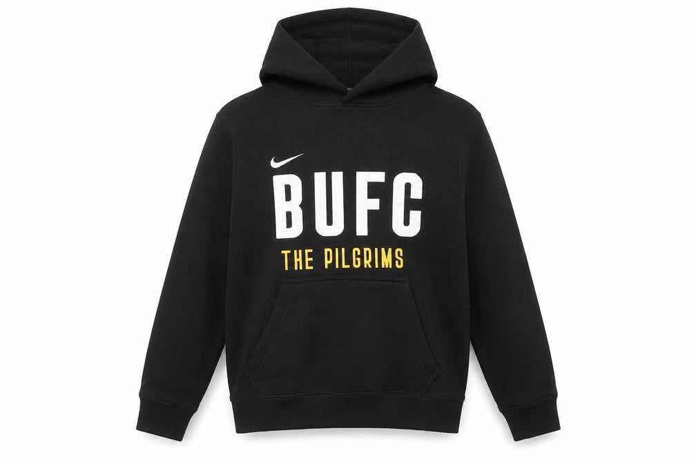 Nike Boys Black Hooded Pullover Football Hoodie, 12-13 Years