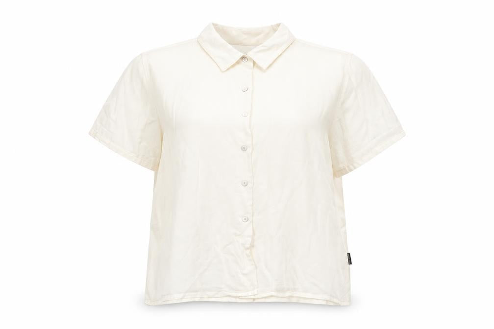 Womens UK Size 4 White Stuff White Linen Button-Up