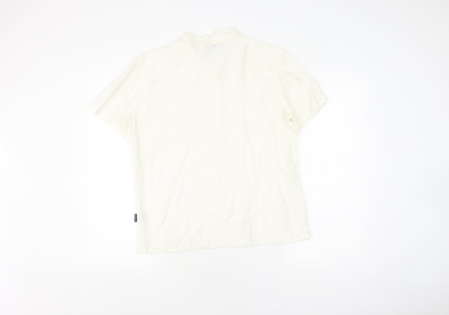 White Stuff Women’s White Linen Button-Up Blouse Size 4