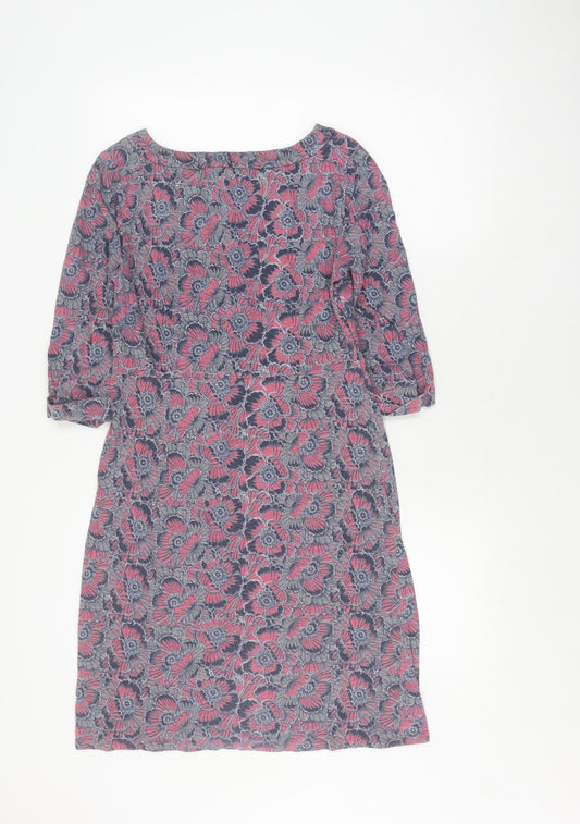 White Stuff Women's Multicoloured Floral Dress Size 8