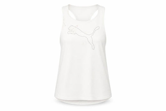 Puma Women's White Tank Top, Size S - Athletic Fit, Gym Ready