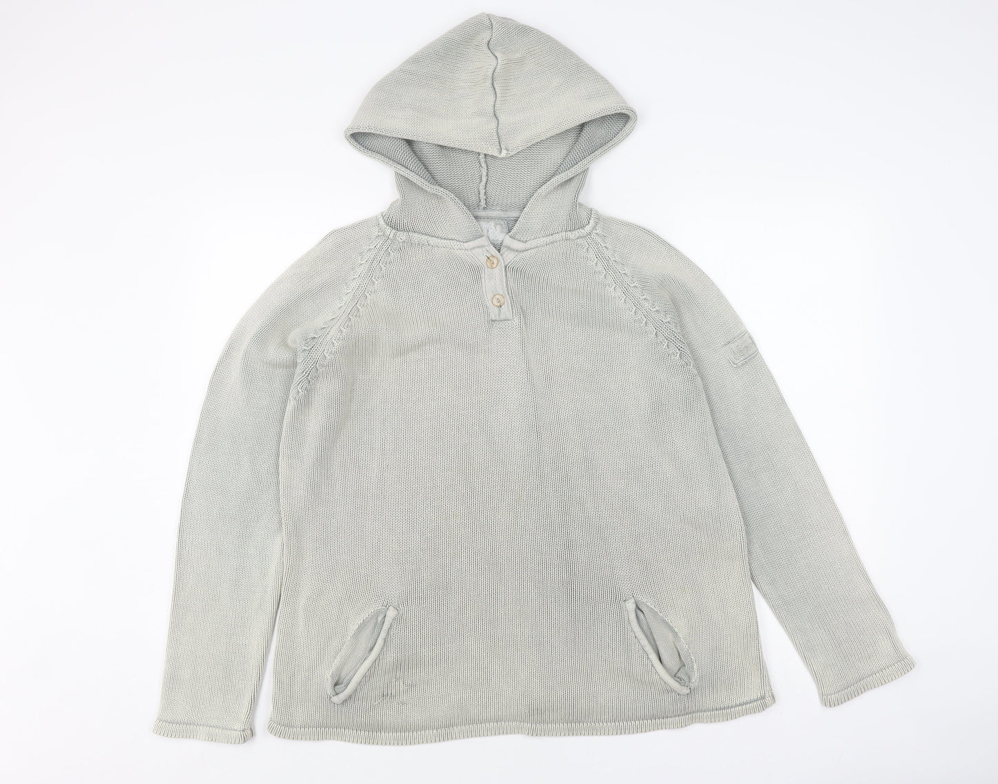 Weird Fish Unisex Grey Cotton Hoodie, Size Unknown