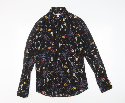 Reiss Black Floral Blouse for Women - Size S, Slim Fit