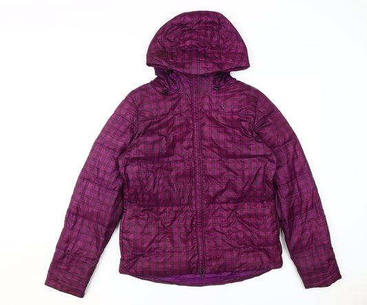 Nike Women's Purple Quilted Puffer Jacket M
