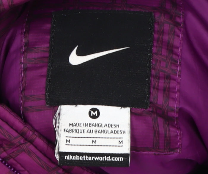 Nike Women's Purple Quilted Puffer Jacket M