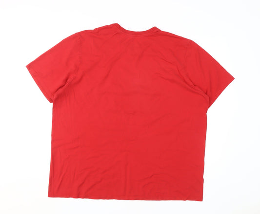 Nike Men's Red Athletic Graphic Print T-Shirt 2XL