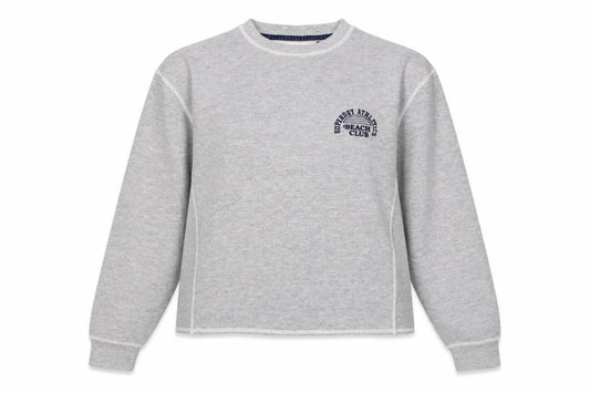 Womens UK 12 Regular Superdry Grey Pullover Sweatshirt