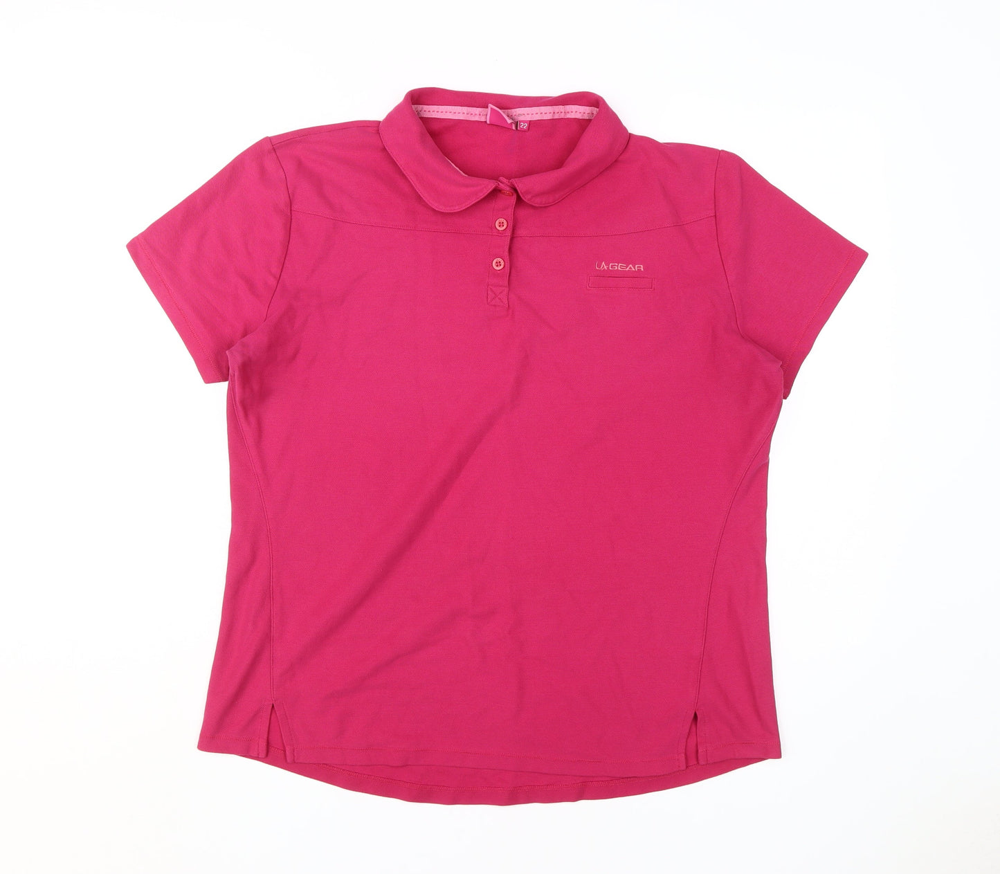 LA Gear Women's Pink Polo Shirt, Size 22