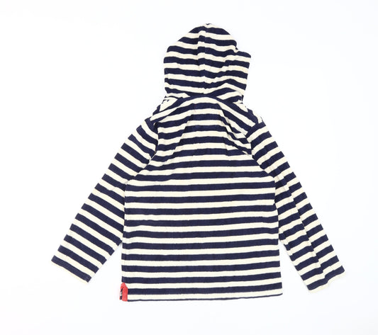 Joules Girls Blue Striped Pullover Hoodie 9-10 Years