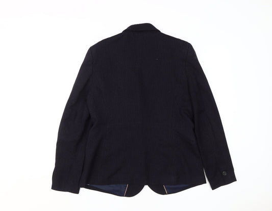 Next Women's Black Pinstripe Blazer, Size 14