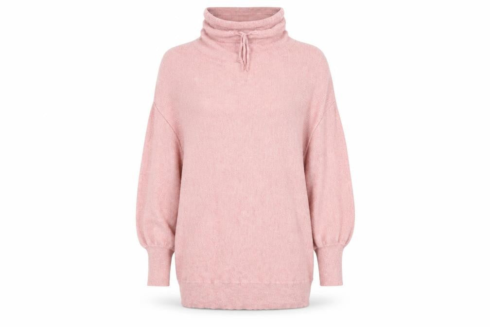 Cynthia Rowley Women's Pink Cowl Neck Jumper Size L
