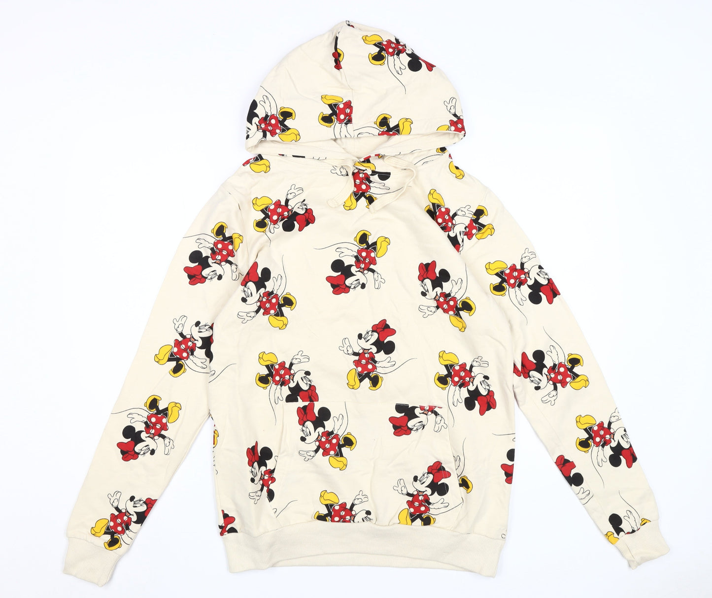 Disney Women's Beige Minnie Mouse Hoodie M Pullover