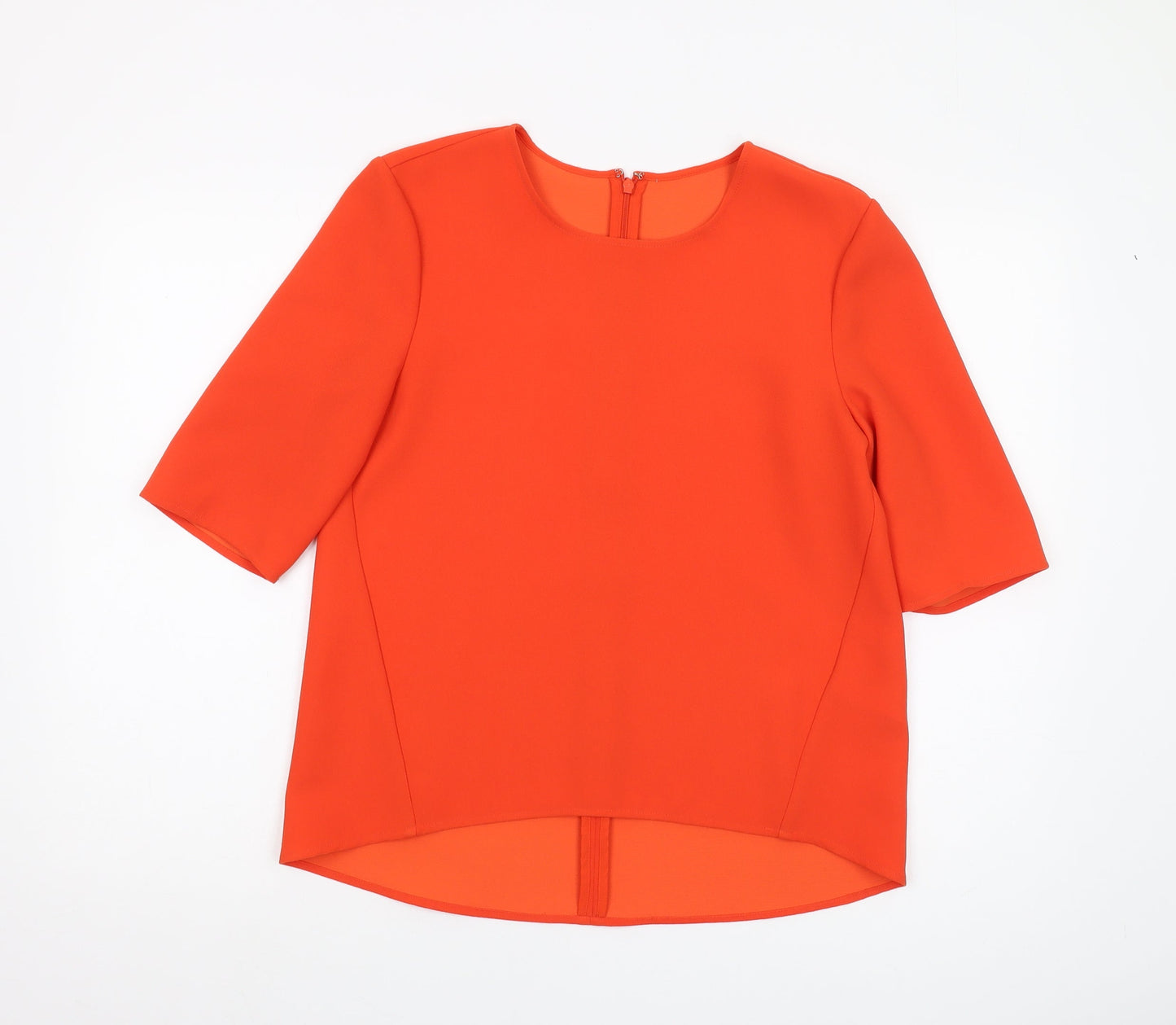 Whistles Women's Orange Blouse, Size 10, 3/4 Sleeve