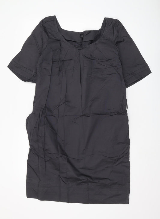 Hobbs Women's Black Cotton Half Sleeve Dress Size 12