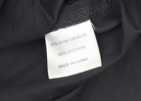Hobbs Women's Black Cotton Half Sleeve Dress Size 12
