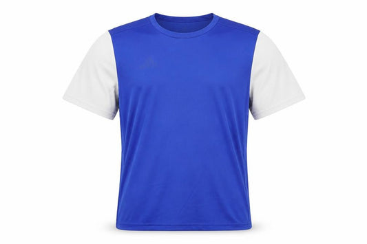 Front view of Adidas Men's M Blue Short Sleeve Crew Neck T-Shirt