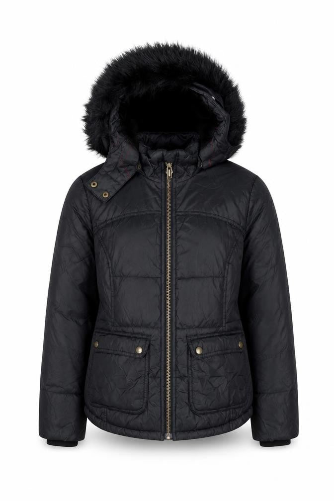 Womens UK Size 8 Regular Jack Wills Black Nylon Jacket