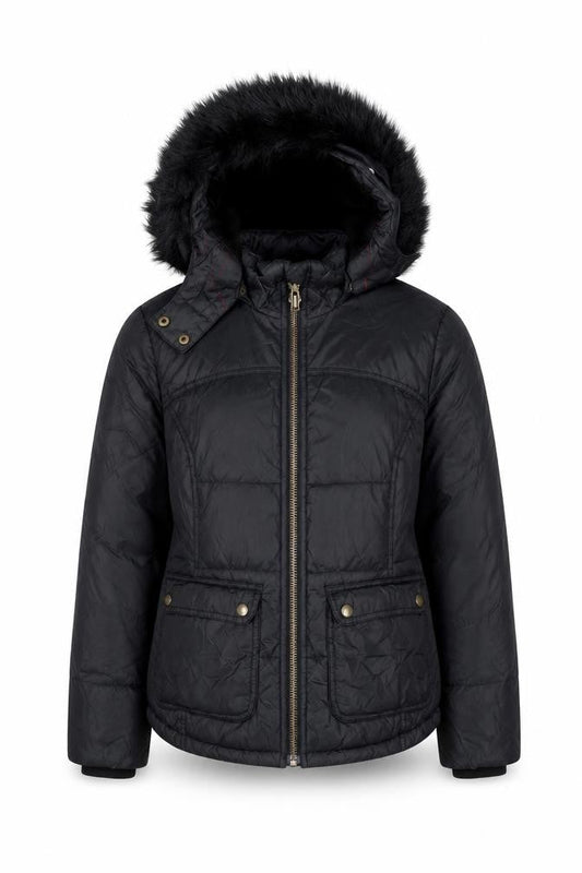 Womens UK Size 8 Regular Jack Wills Black Nylon Jacket