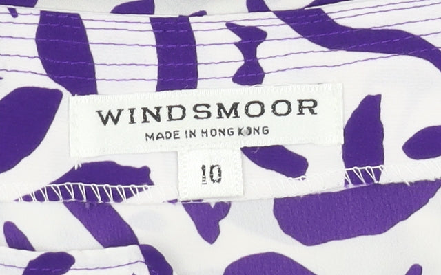Windsmoor Women's Purple Animal Print Blouse, Size 10