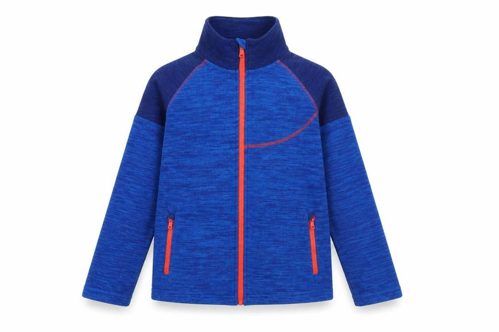 Front view of Mountain Warehouse boys’ blue basic jacket 14-15y - full zip