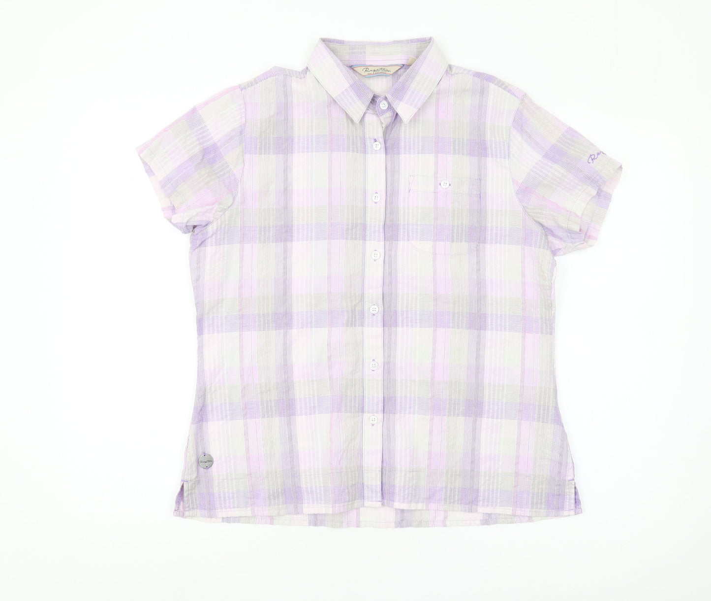Regatta Women's Multicoloured Plaid Button-Up Shirt, Size 14