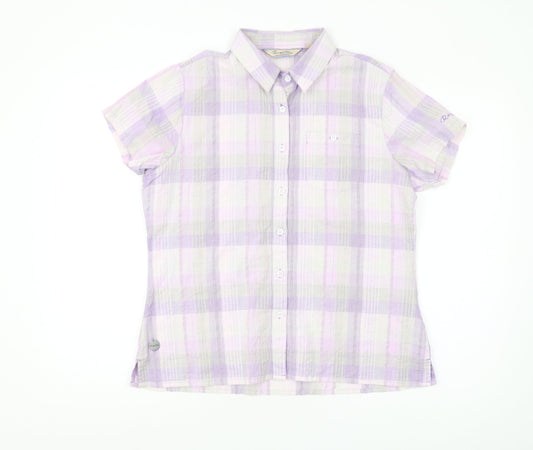 Regatta Women's Multicoloured Plaid Button-Up Shirt, Size 14