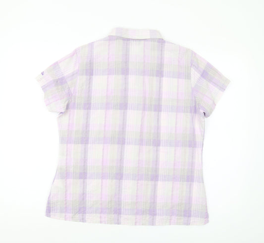 Regatta Women's Multicoloured Plaid Button-Up Shirt, Size 14