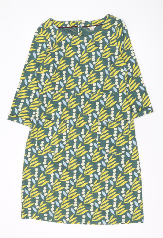 White Stuff Women's Multicoloured Shift Dress Size 14