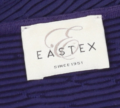 Eastex Women's Blue Crew Neck Regular Fit T-Shirt