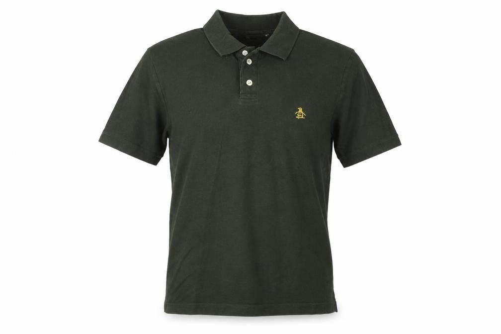 Penguin Men's Green Polo, Size S, Solid Logo Style
