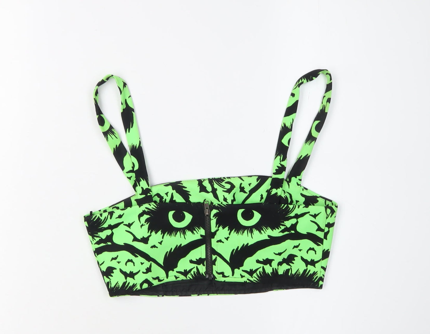 Topshop Women’s Green Halloween Crop Tank UK Size 6