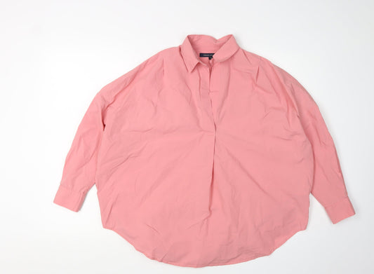 French Connection Pink Women's XS Collared Blouse