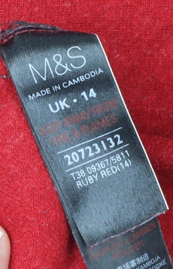 Marks and Spencer Women's Red Pullover Jumper Size 14