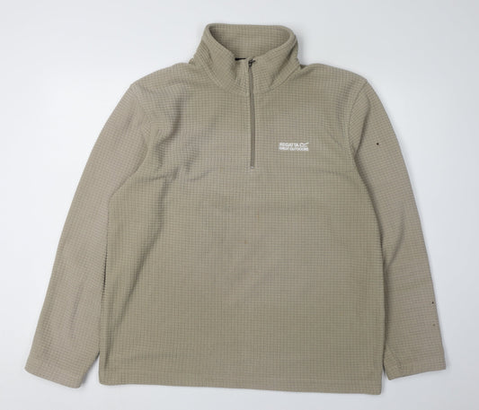 Regatta Men's Beige 1/4 Zip Fleece Sweatshirt L