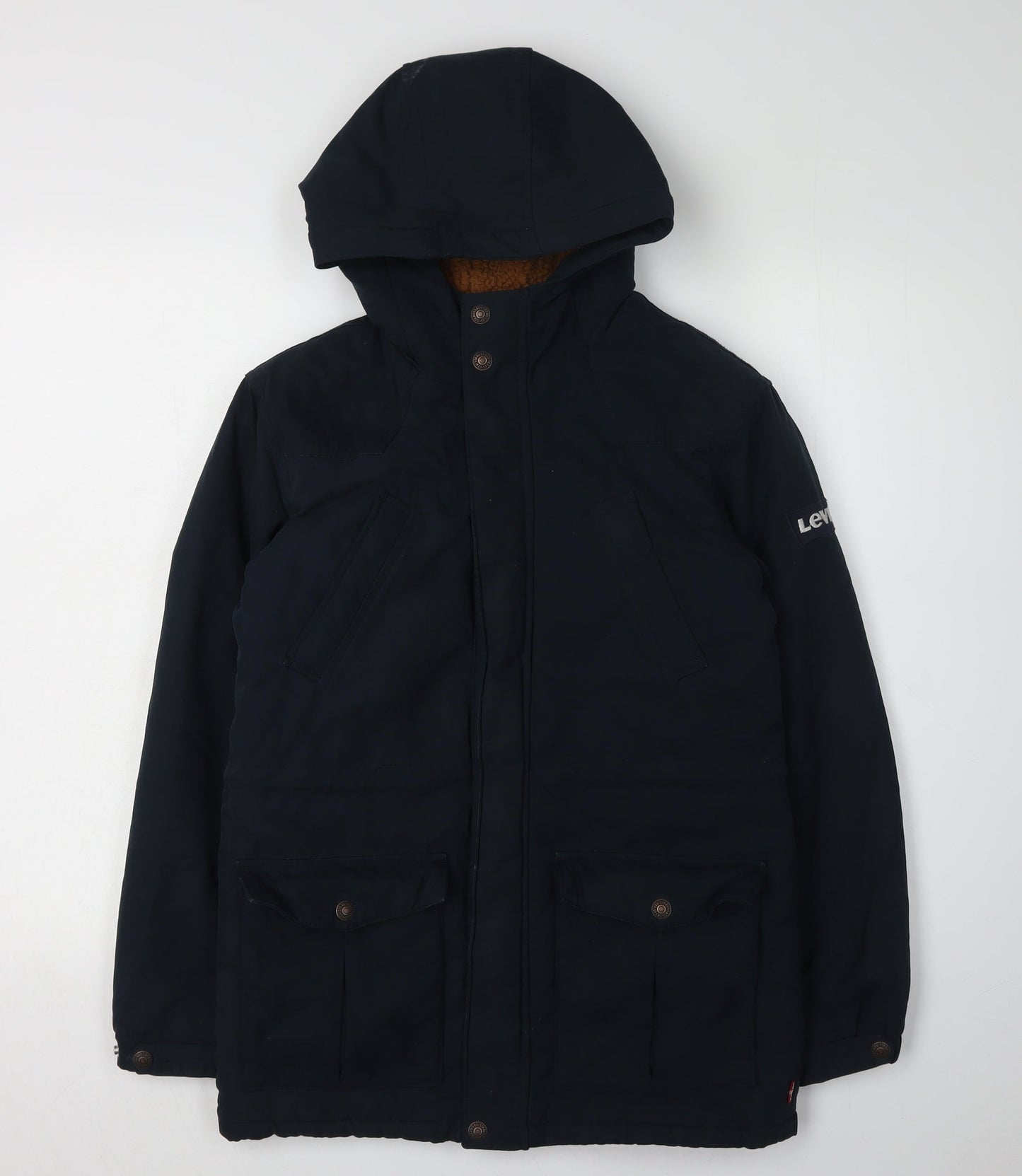 Levi's Boys Blue Hooded Jacket Size 12 Years
